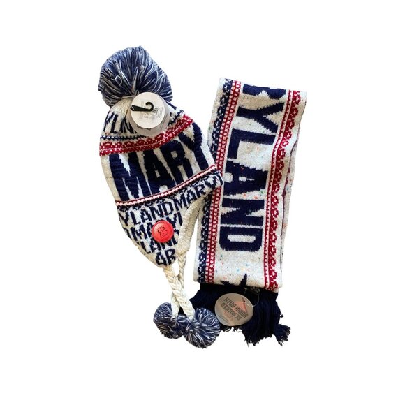 Robin Ruth Maryland Knit Hat & Scarf Set Adult Unisex NWT - Picture 2 of 11